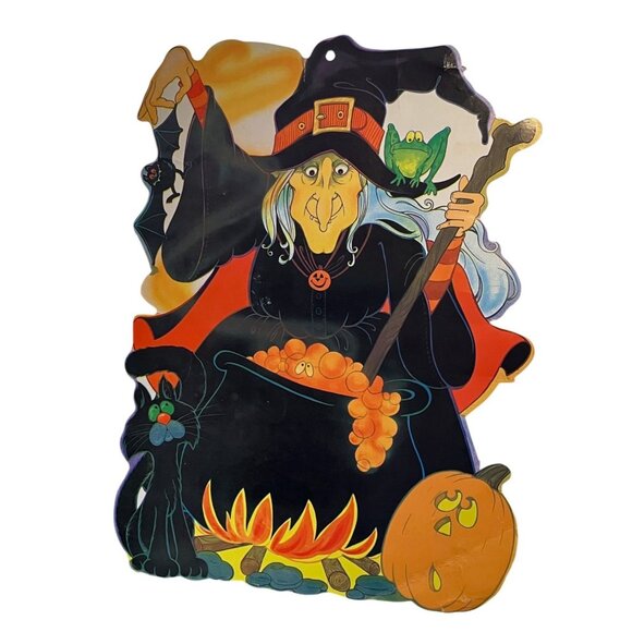 VTG Beistle and Amscan Halloween Die Cut & Honeycomb Lot of 4 Double Sided - Picture 6 of 15